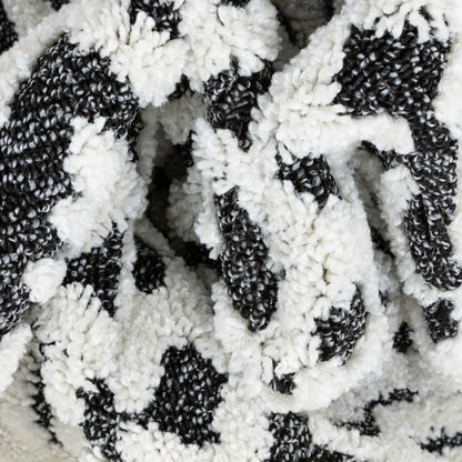 Eliana Tribal Geometric Chevron pattern Dark Grey White High-Low Textured Rug SAL-57