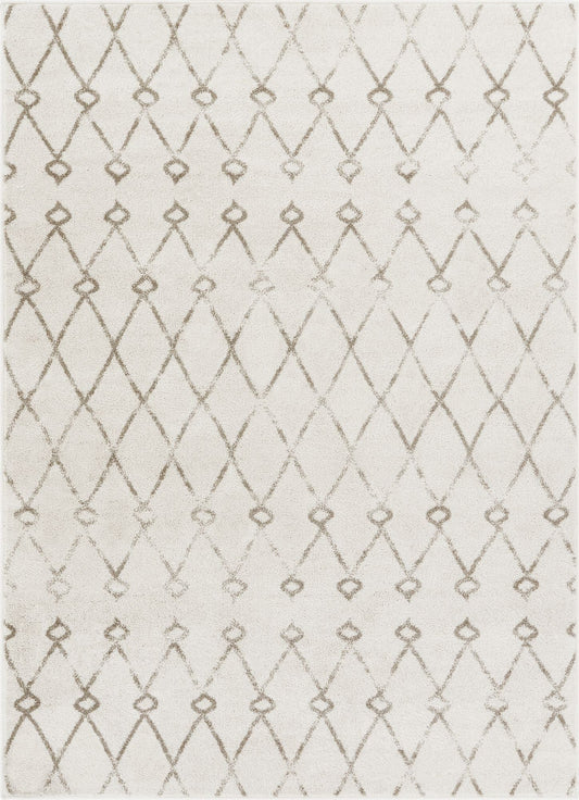 Passione Ivory Modern Trellis Rug SE-102