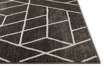 Tume Grey Modern Geometric Rug SE-127