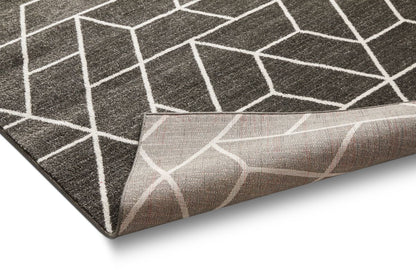 Tume Grey Modern Geometric Rug SE-127