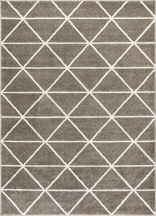 Dulce Grey Modern Geometric Rug SE-147