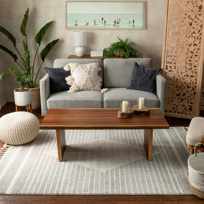 Josie Nordic Medallion Stripes Ivory Rug SE-162