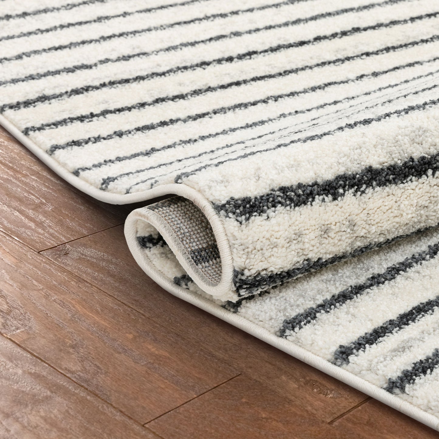 Josie Nordic Medallion Stripes Grey Rug SE-163