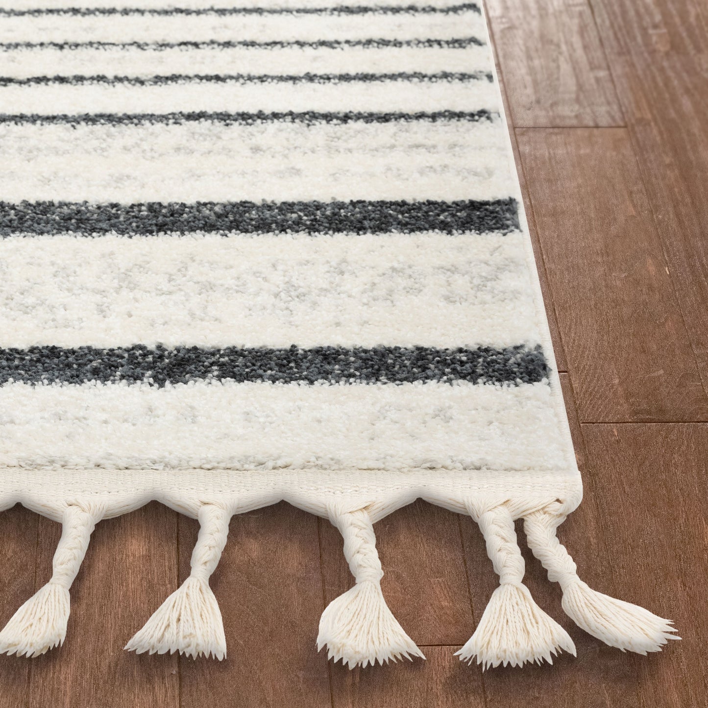 Josie Nordic Medallion Stripes Grey Rug SE-163