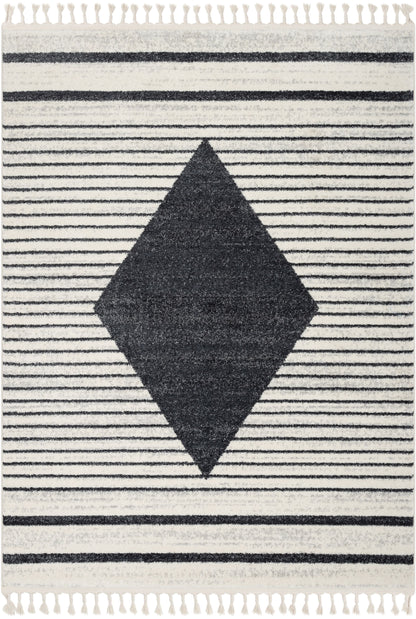 Josie Nordic Medallion Stripes Grey Rug SE-163
