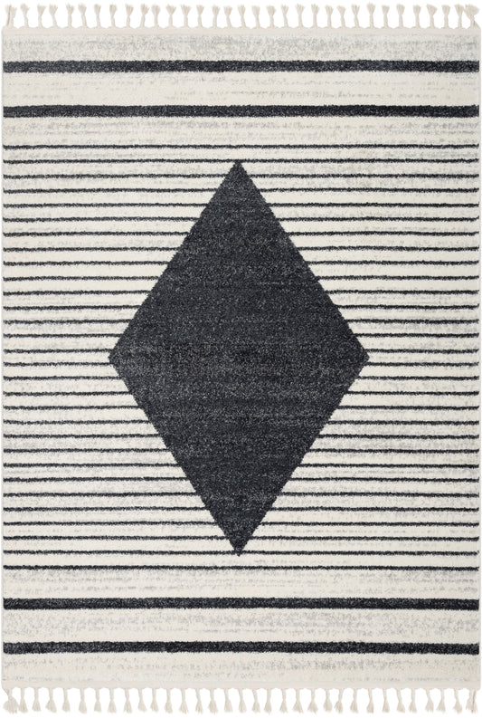 Josie Nordic Medallion Stripes Grey Rug SE-163