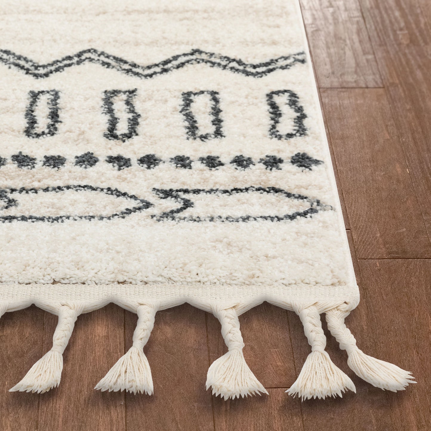 Ratu Moroccan Tribal Geometric Ivory Rug SE-202