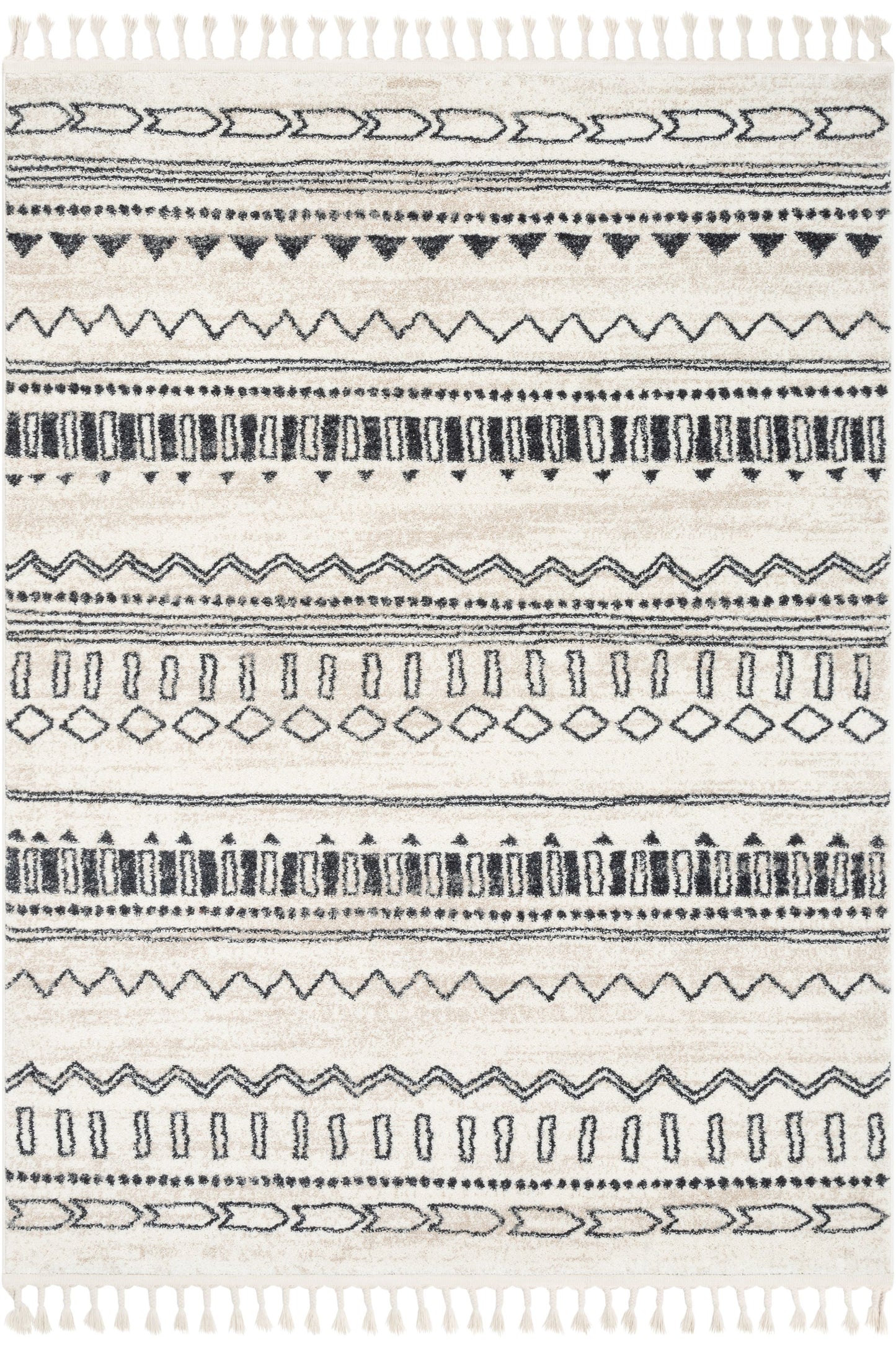 Ratu Moroccan Tribal Geometric Ivory Rug SE-202