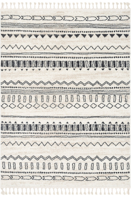 Ratu Moroccan Tribal Geometric Ivory Rug SE-202