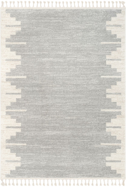 Carly Nordic Solid & Striped Grey Rug SE-222