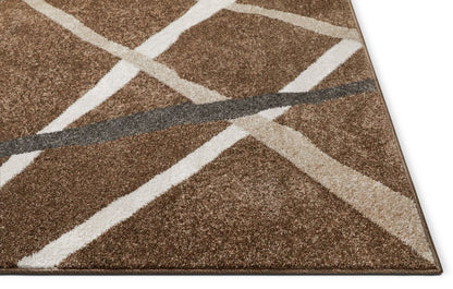 Piku Brown Modern Geometric Rug SE-28