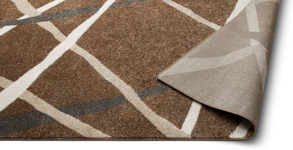 Piku Brown Modern Geometric Rug SE-28