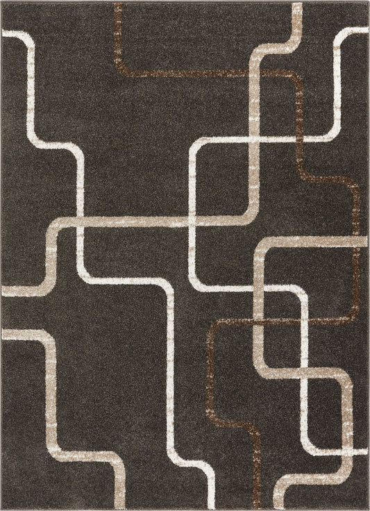 Juillet Charcoal Modern Geometric Rug SE-73