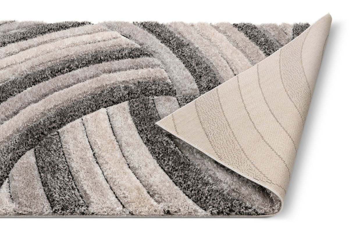 Ucci Grey Modern 3D Textured Shag Rug SF-08