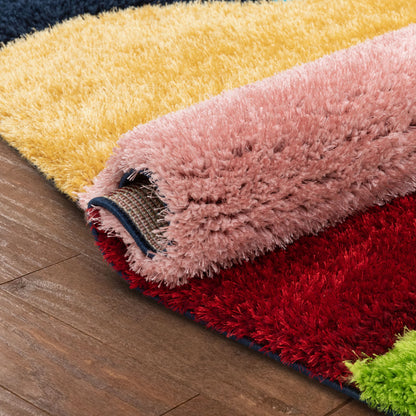 Balboa Modern Abstract Shag Multi 3D Textured Thick & Soft Shag Rug SF-101