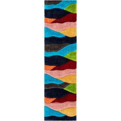 Balboa Modern Abstract Shag Multi 3D Textured Thick & Soft Shag Rug SF-101