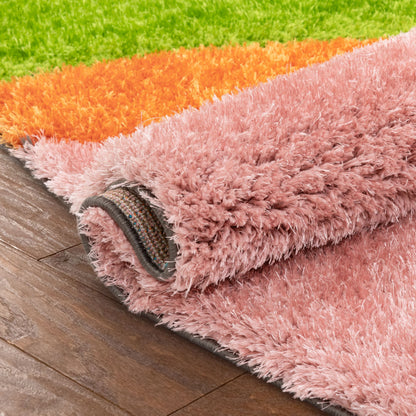 Newport Modern Geometric Shag Multi 3D Textured Thick & Soft Shag Rug SF-111