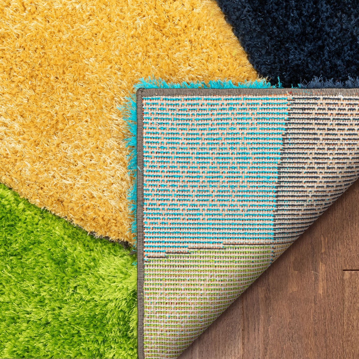 Newport Modern Geometric Shag Multi 3D Textured Thick & Soft Shag Rug SF-111