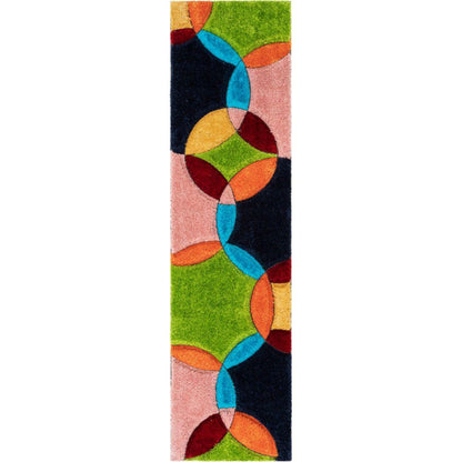 Newport Modern Geometric Shag Multi 3D Textured Thick & Soft Shag Rug SF-111