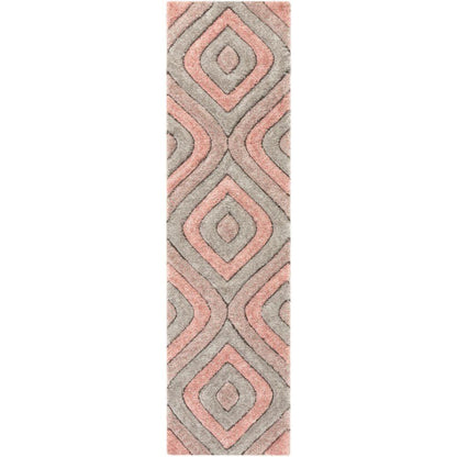 Malibu Blush Modern 3D Textured Shag Rug SF-19