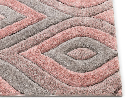 Malibu Blush Modern 3D Textured Shag Rug SF-19