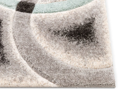 Oahu Blue Modern Geometric 3D Textured Shag Rug SF-24