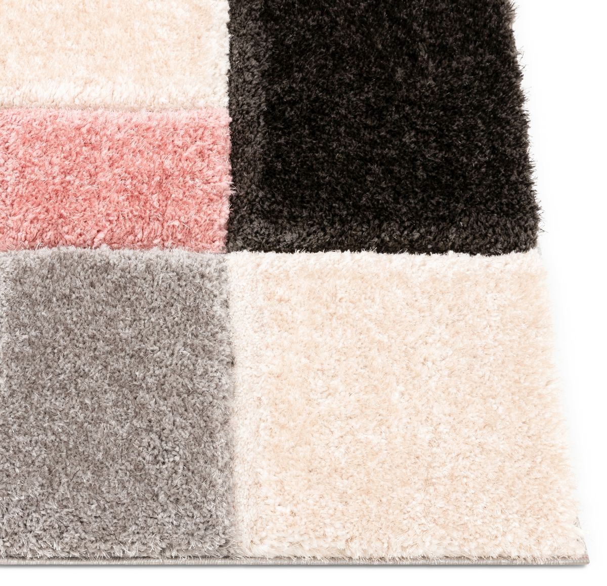 Escondido Blush Modern Geometric 3D Textured Shag Rug SF-69
