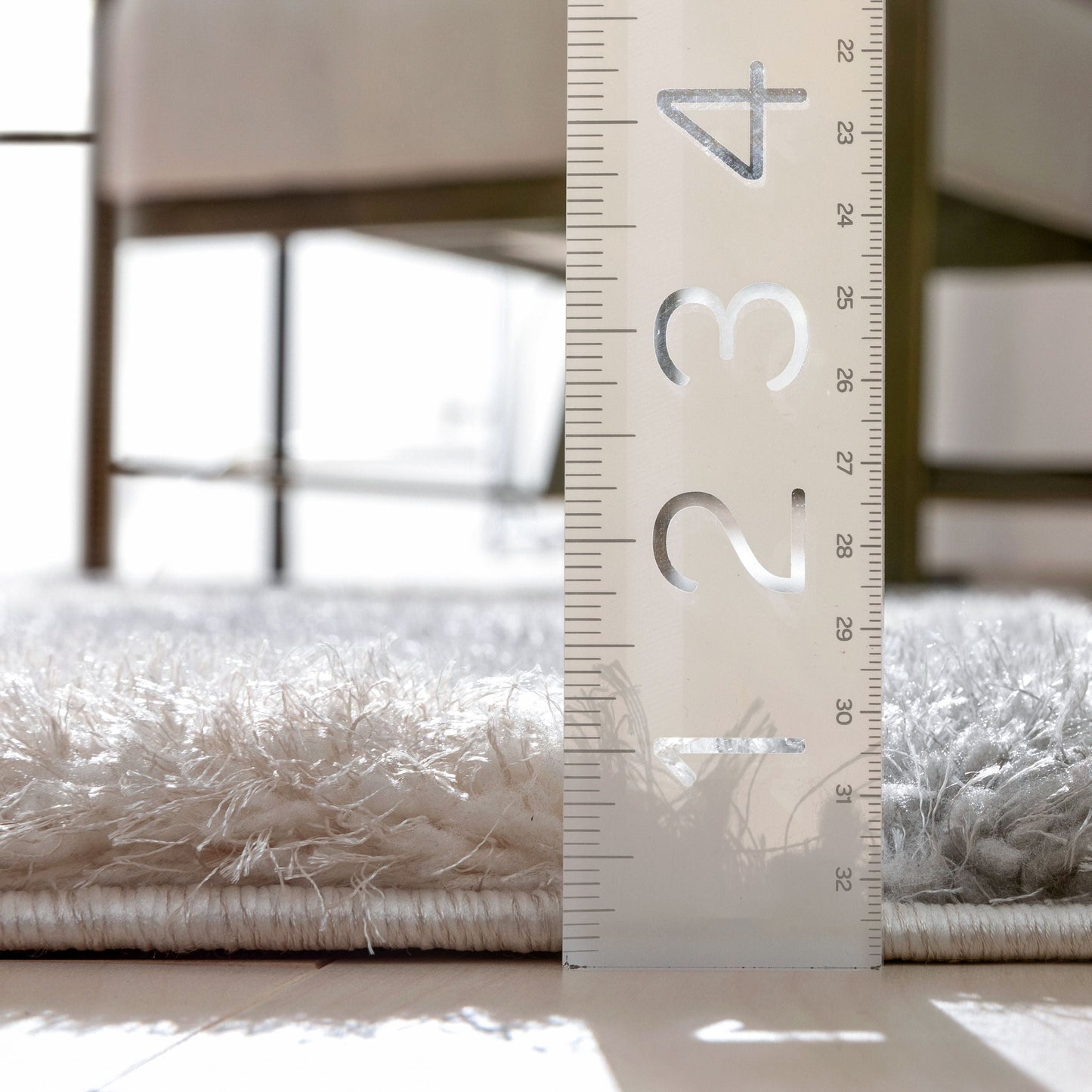 Bevel Modern Geometric Arcs & Shapes Shag Blush Grey 3D Textured Thick & Soft Shag Rug SF-89