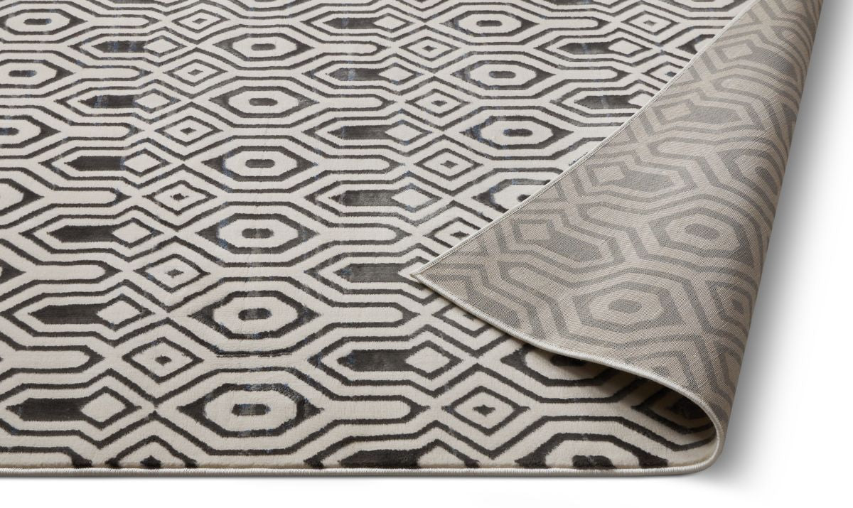 Graceful Grey Modern Rug SI-128