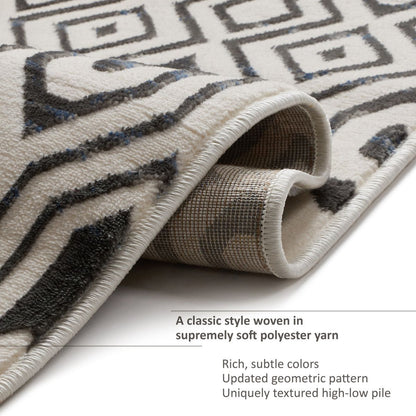 Graceful Grey Modern Rug SI-128