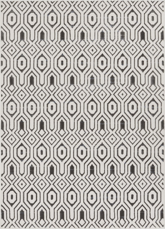 Graceful Grey Modern Rug SI-128