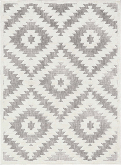 Keiko Tribal Moroccan Indoor/Outdoor Grey High-Low Rug SIL-27