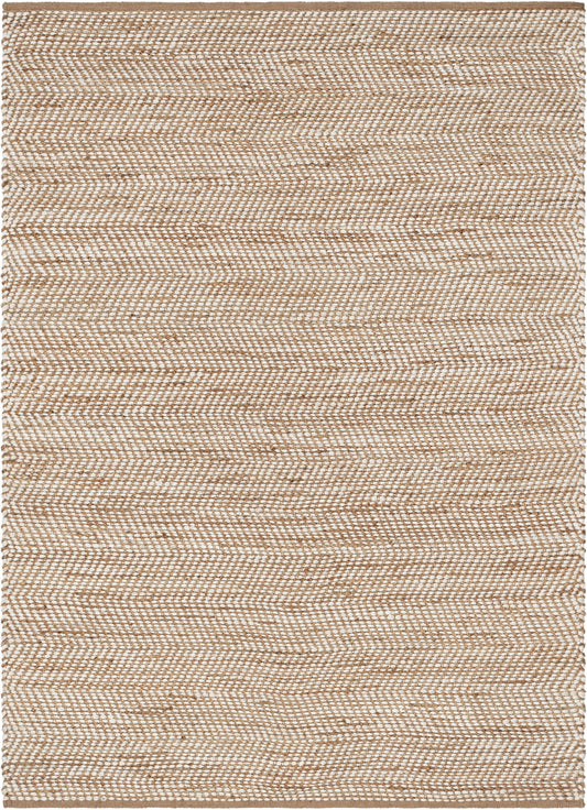 Willow Jute Chevron Natural Hand-Woven Chunky-Textured Rug SUR-12