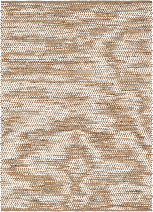 Willow Jute Chevron Natural Hand-Woven Chunky-Textured Rug SUR-12