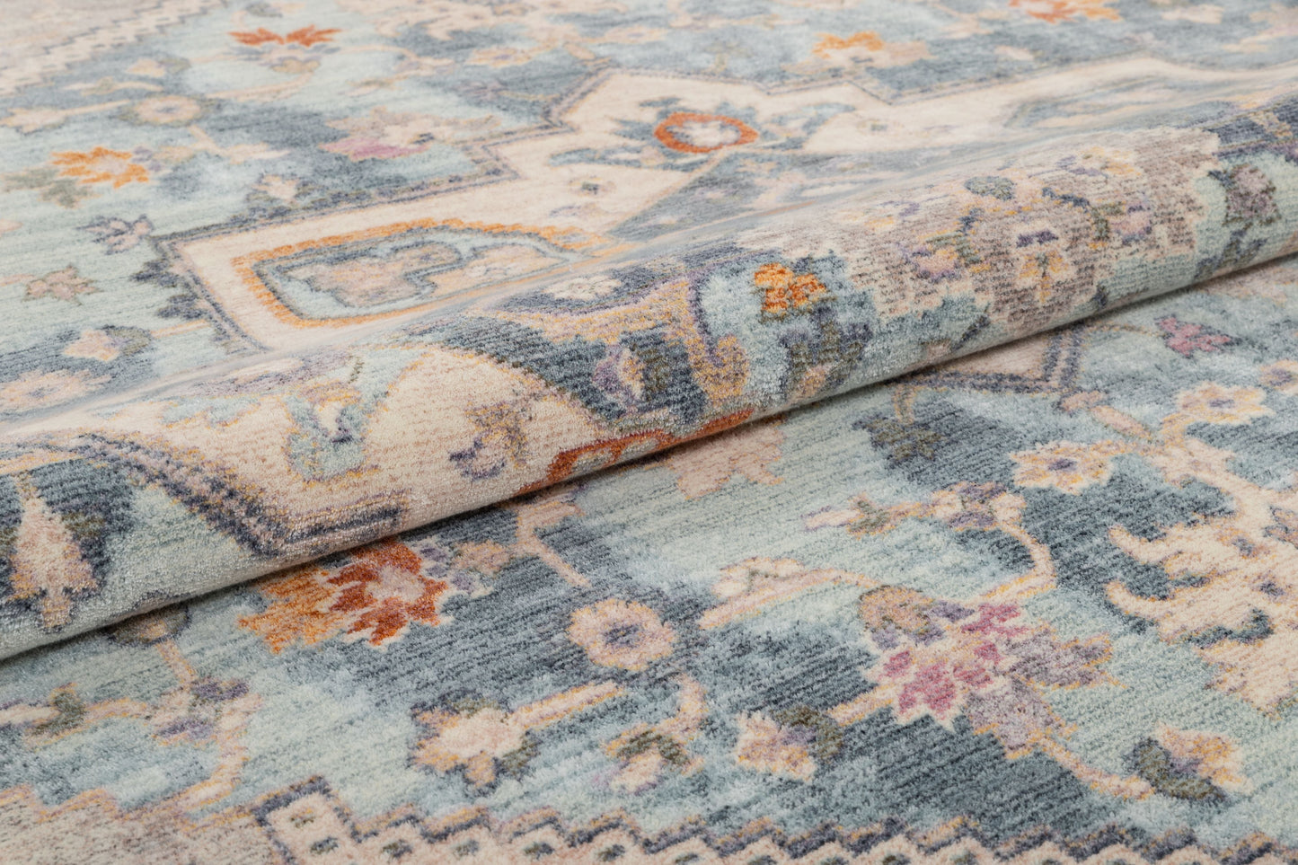Grote Global Vintage Medallion Blue Rug TIV-36