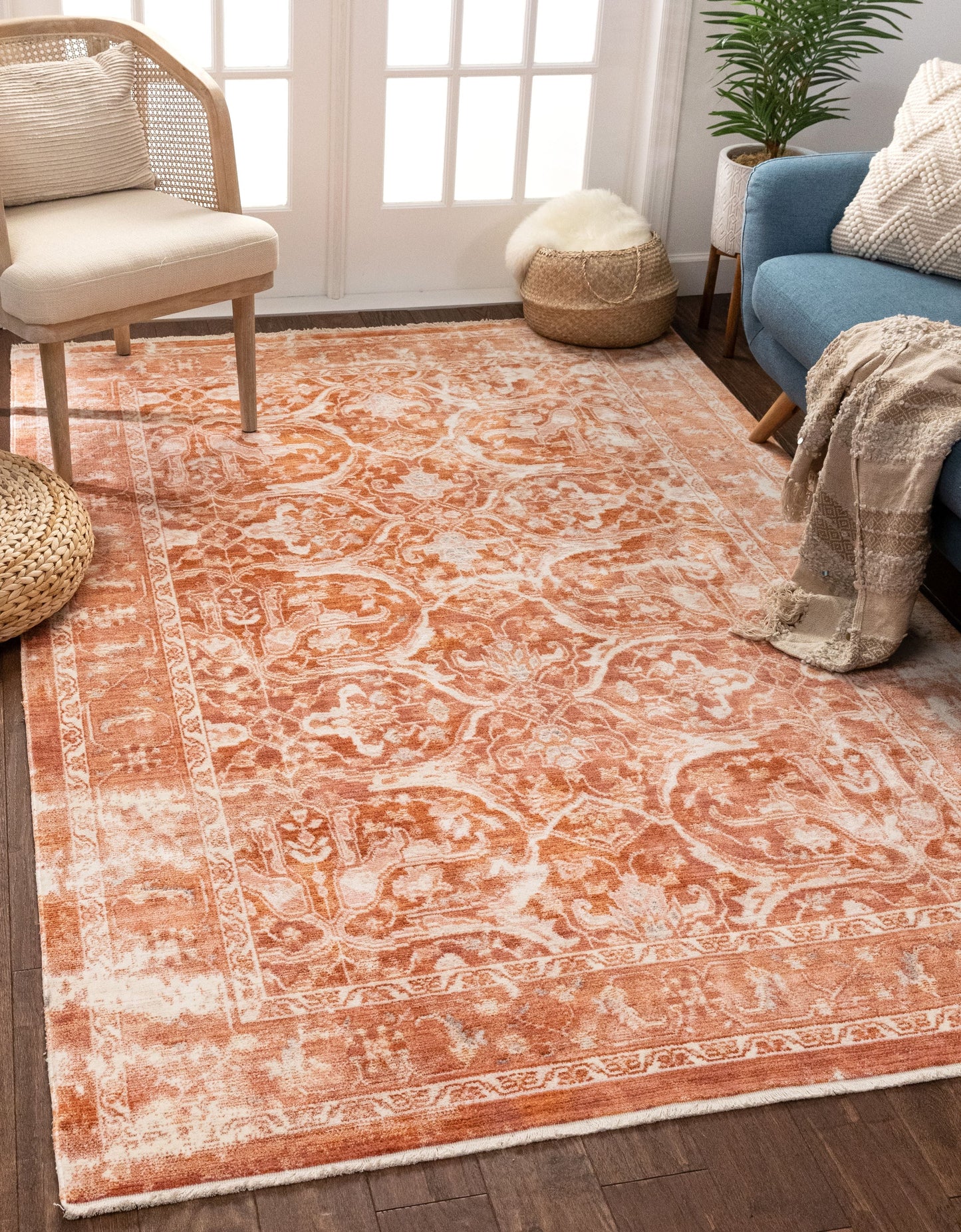 Prospect Global Vintage Oriental Terracotta Rug TIV-40