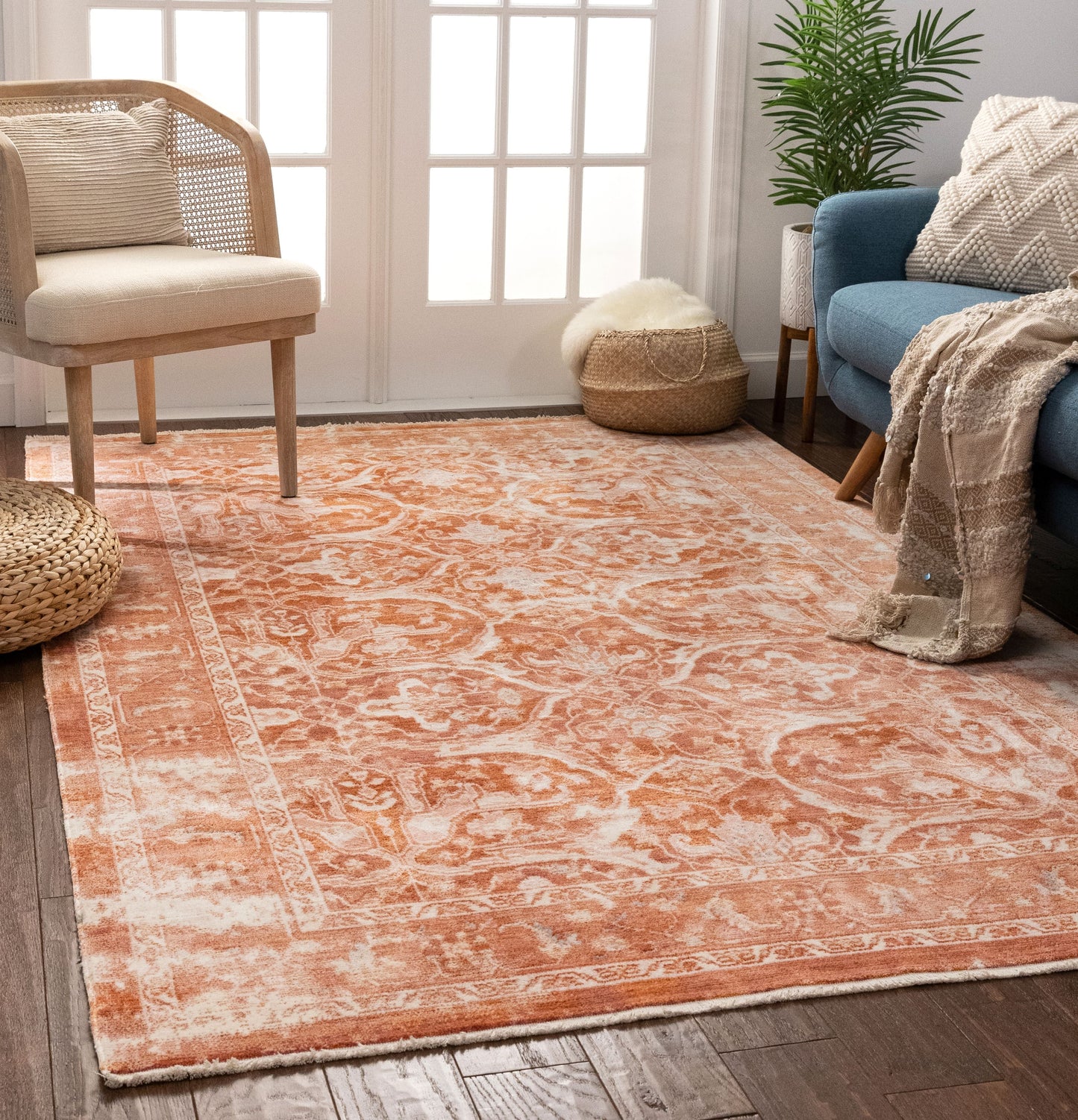 Prospect Global Vintage Oriental Terracotta Rug TIV-40
