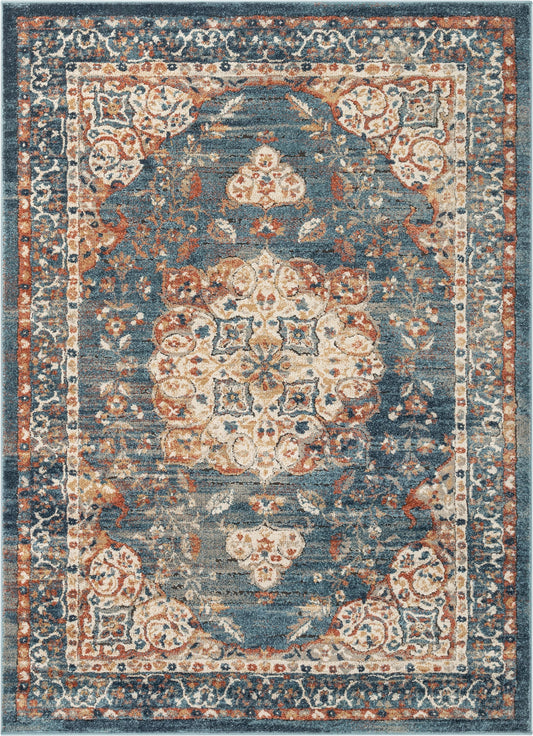 Mariya Vintage Medallion Persian Blue Rug TK-44