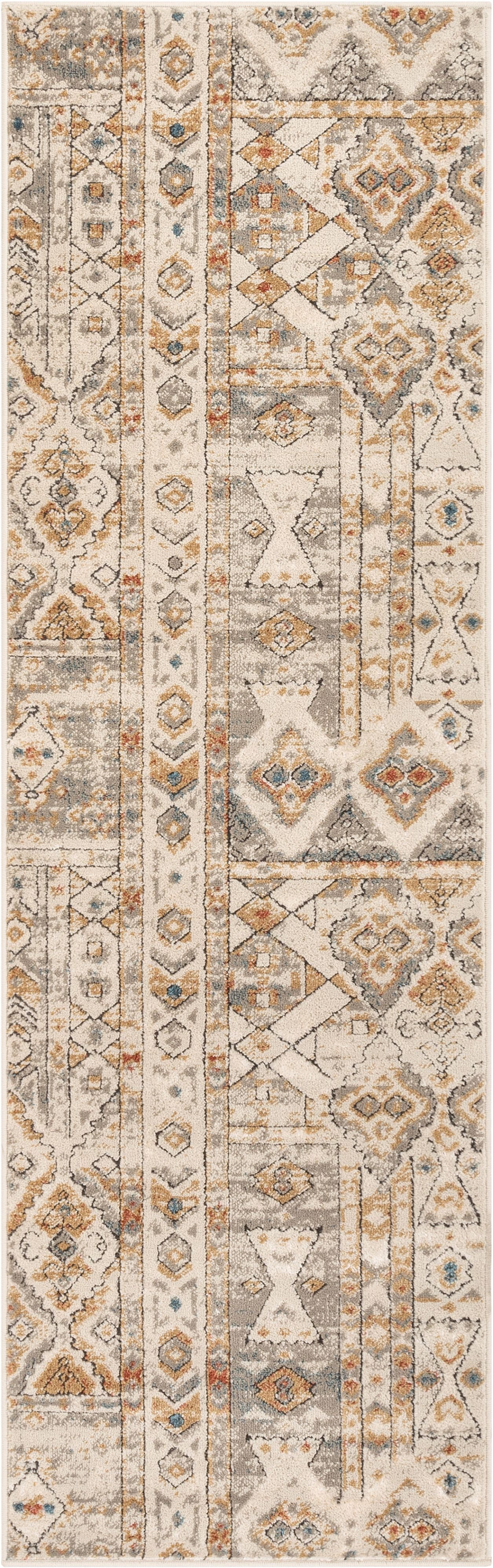 Vanda Global Tribal Geometric Grey Rug TK-82