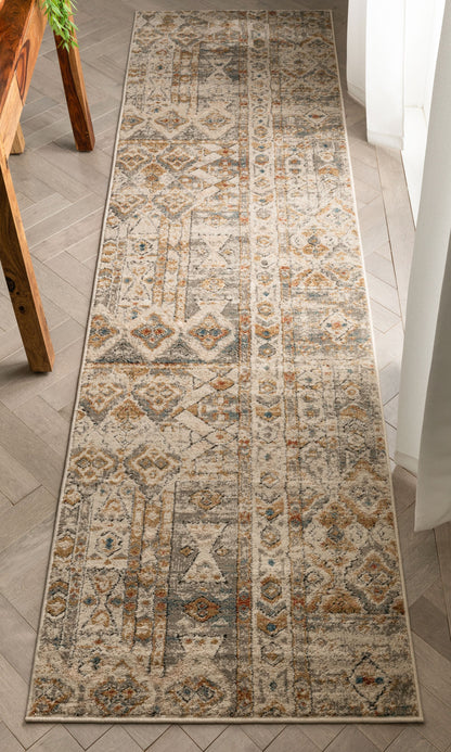 Vanda Global Tribal Geometric Grey Rug TK-82
