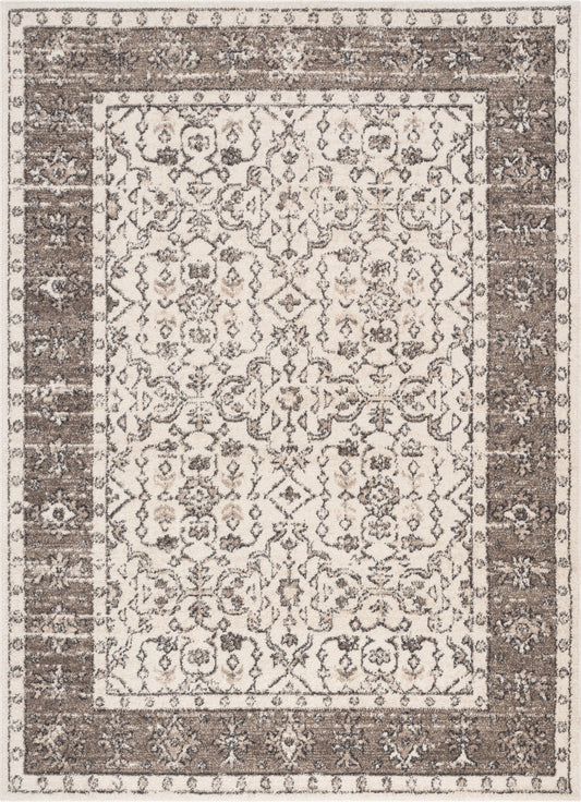 Savona Persian Floral Medallion Brown Rug TOP-28