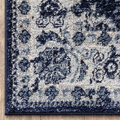 Monza Vintage Medallion Oriental Blue Rug TOP-34