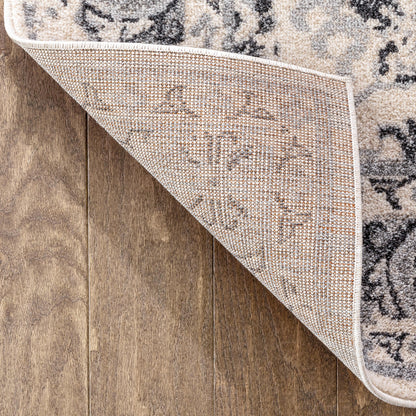 Monza Vintage Medallion Oriental Grey Rug TOP-37