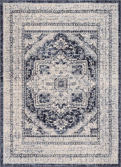 Pesaro Vintage Oriental Medallion Blue Rug TOP-54