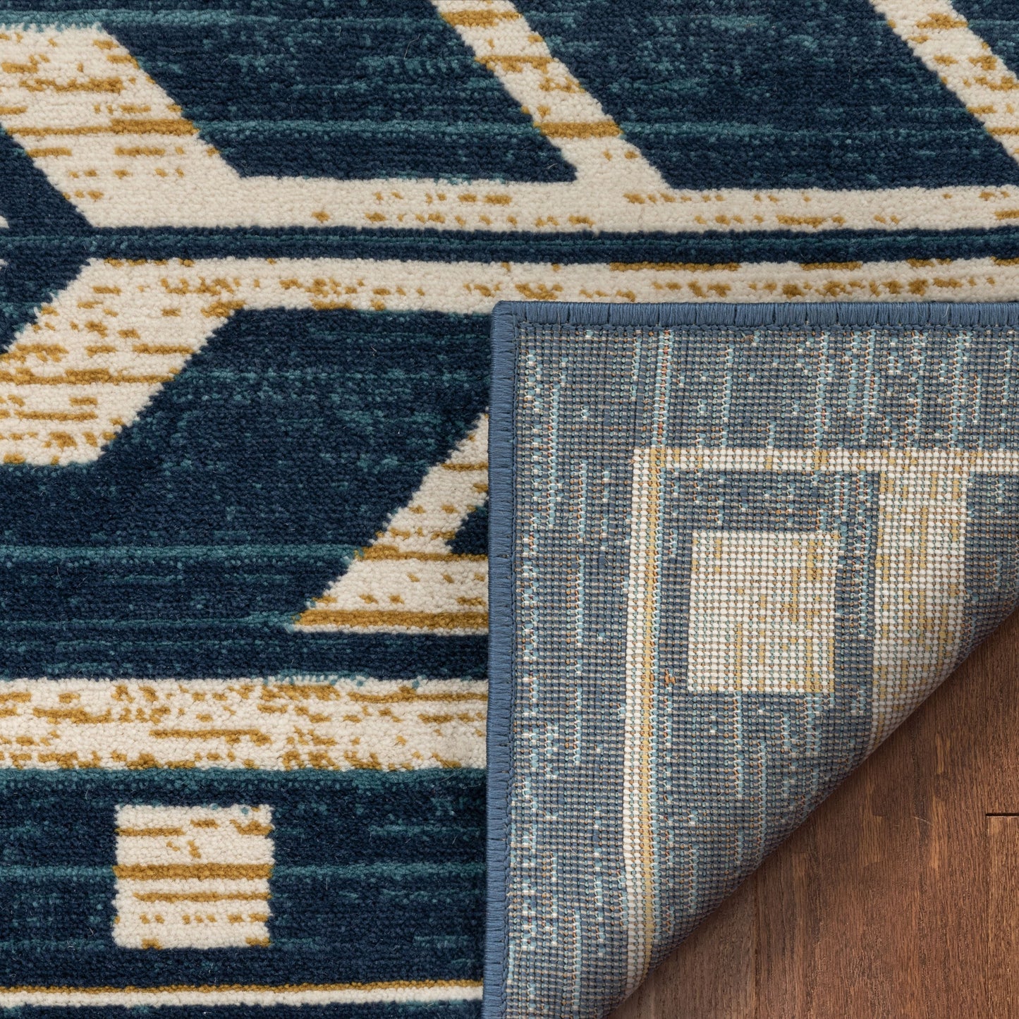 Canton Southwestern Tribal Bohemian Blue Rug TU-124