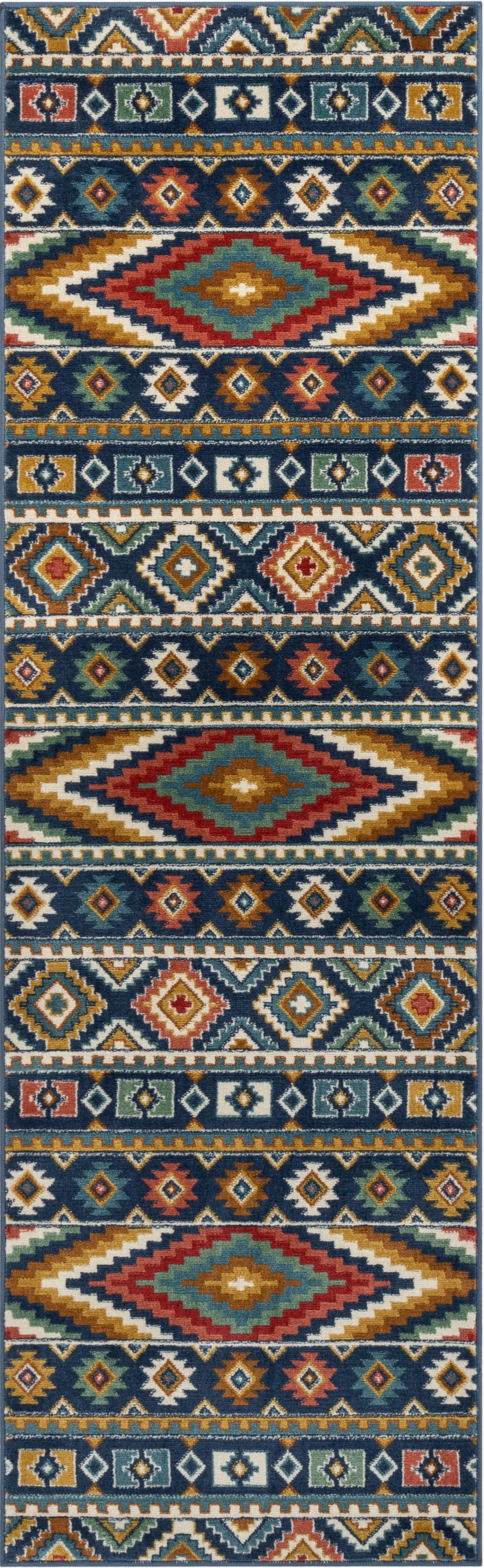 Dover Southwestern Tribal Bohemian Geometric Multi-color Rug TU-131