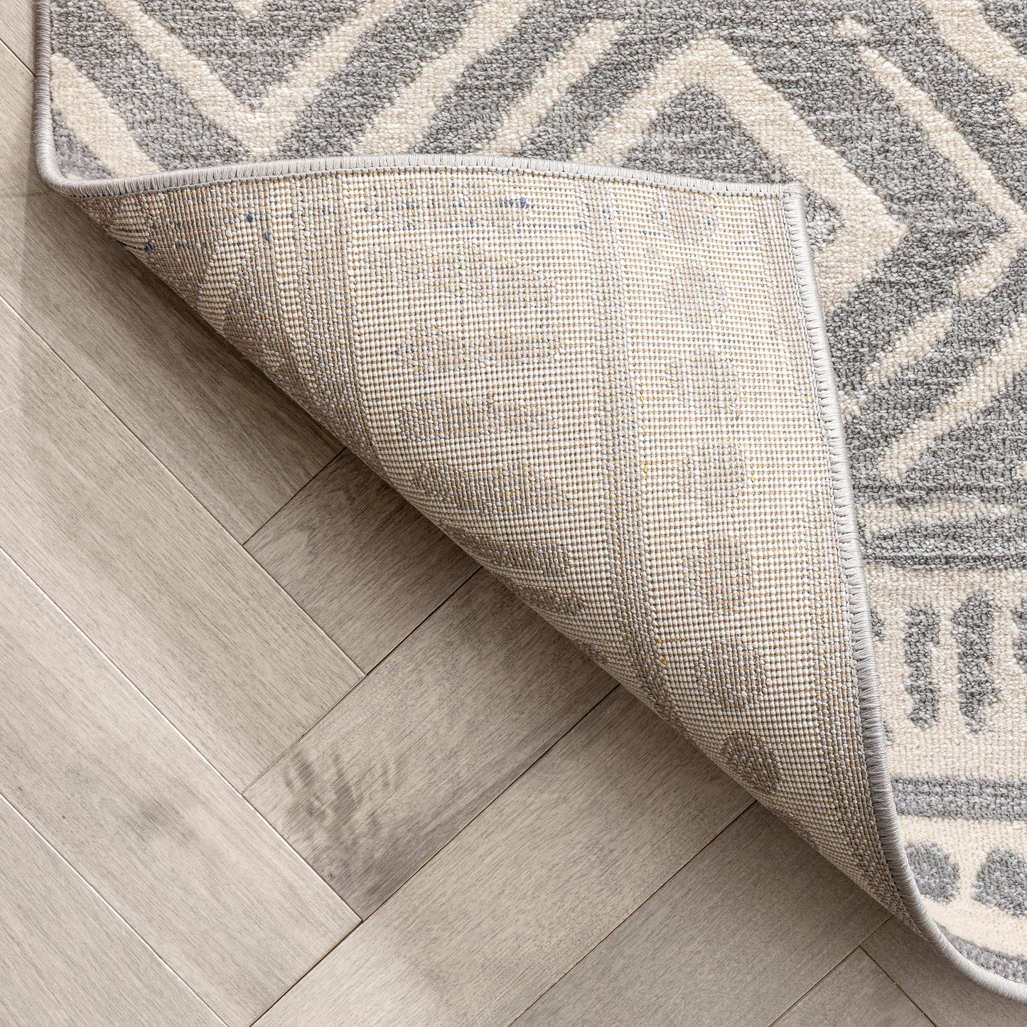 Dalton Moroccan Trellis Pattern Grey Distressed Rug TU-197