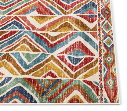 Lana Crimson Modern Abstract Geometric Rug TU-40