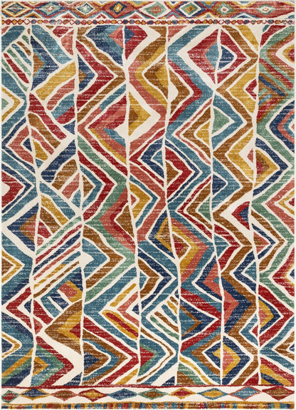 Lana Crimson Modern Abstract Geometric Rug TU-40