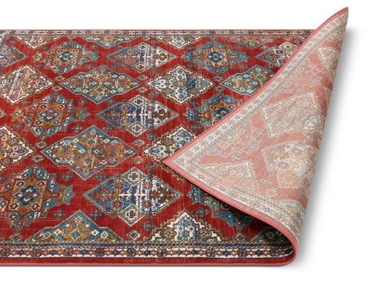 Chahna Crimson Traditional Panel Rug TU-80